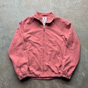 Peter Millar Mens Lightweight Golf Harrington Jacket XL Casual Bomber Coral